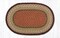 Earth Rugs C-19 Burgundy / Mustard Oval Braided Rug 20" x 30"